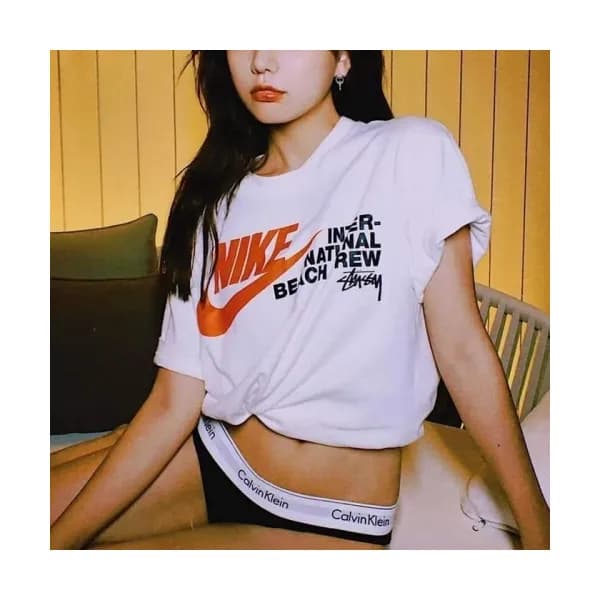 Nike Womens White Tshirts - 나이키 2021 여성 코튼 반팔티 - N… - 1