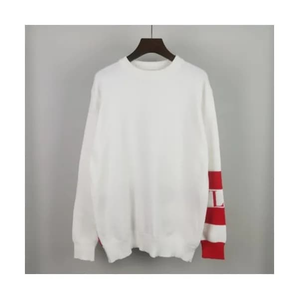 Valentino Mens Big Logo Crew-neck Wool Sweaters W… - 1