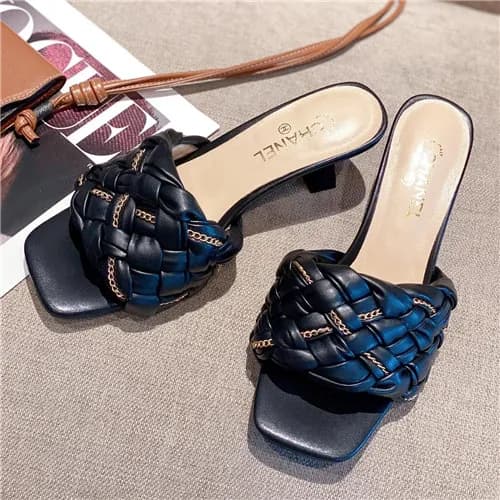 Chanel 2021 Women's Leather Slipper,CHAS0652 -… - 1