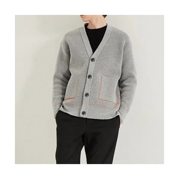 Hermes Mens Casual Cashmere Cardigan Gray - 에르메스 … - 1