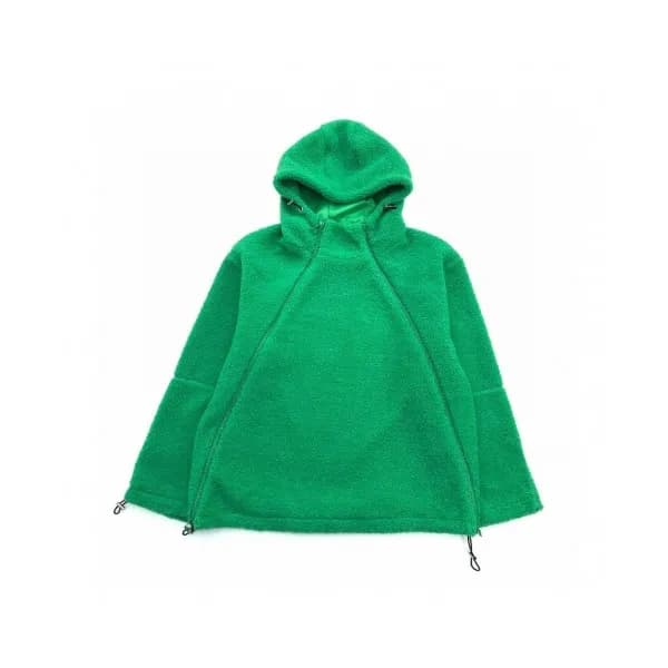 Bottega Veneta Unisex Logo Cotton Hoodie Green - … - 1