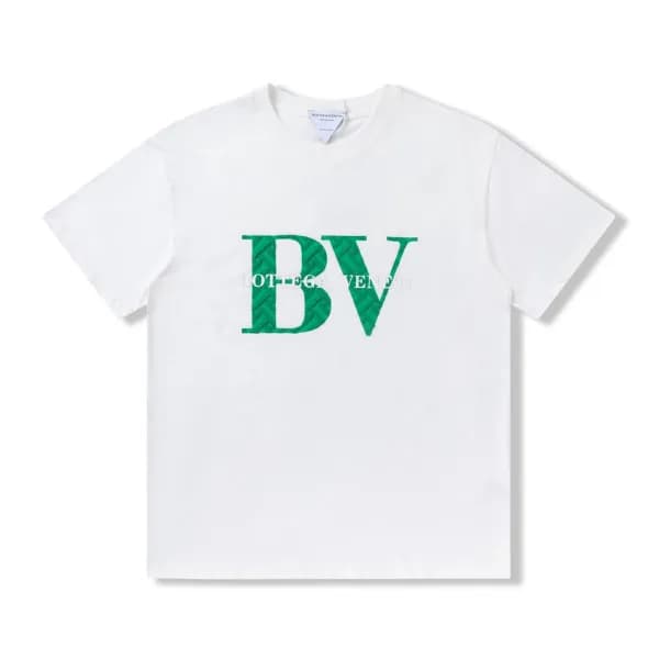 보테가 남자 크루넥 화이트 반팔티 - Unisex White Short-sleeved Ts… - 1