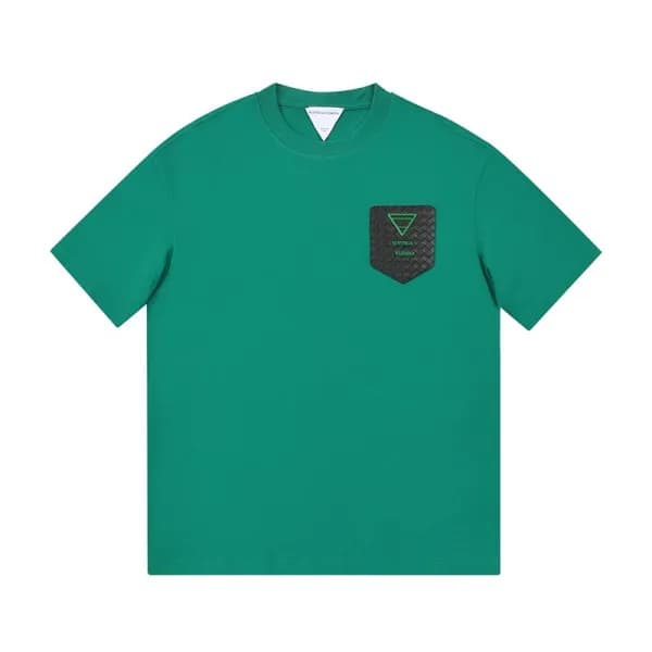 보테가 남자 크루넥 그린 반팔티 - Unisex Green Tshirts - bot0215… - 1