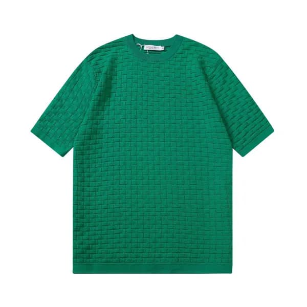 보테가 남자 크루넥 그린 반팔티 - Unisex Green Tshirts - bot0218… - 1
