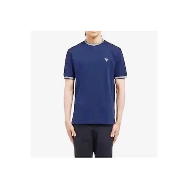 프라다 남성 크루넥 네이비 반팔티 - Mens Navy Tshirts - Pra02595… - 1