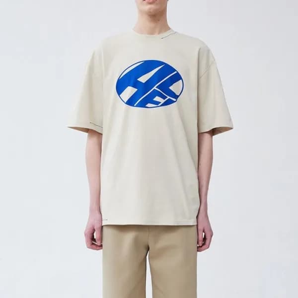 ADER 남/녀 모던 베이지 반팔티 - Unisex Beige Tshirts - ade01… - 1