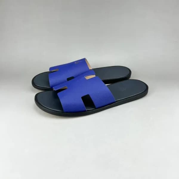 에르메스 남성 블루 이지미르 - Mens Blue Slippers - her0848x - 1