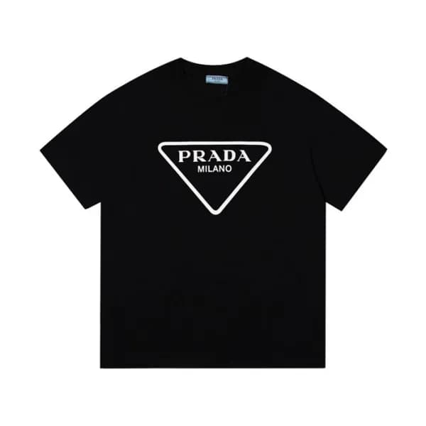 프라다 남성 크루넥 블랙 반팔티 - Mens Black Tshirts - Pra02805x - 1