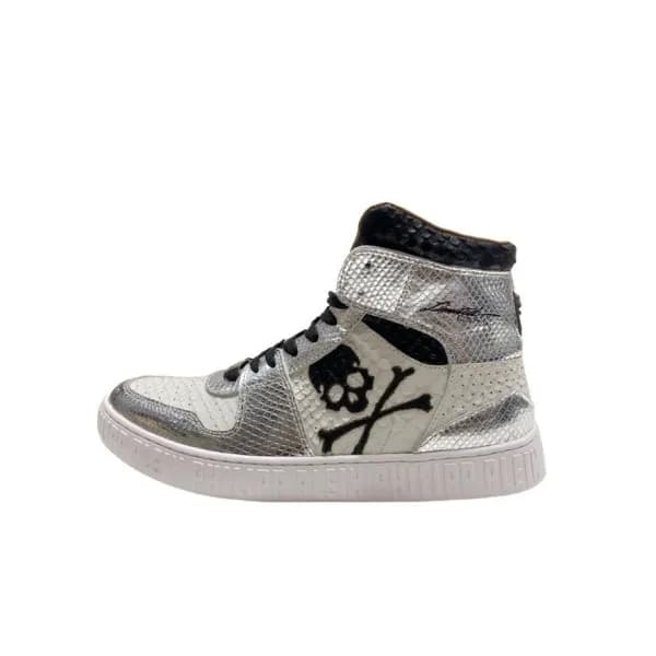 필립플레인 남성 하이탑 실버 스니커즈 - Mens Silver Sneakers - phi0… - 1