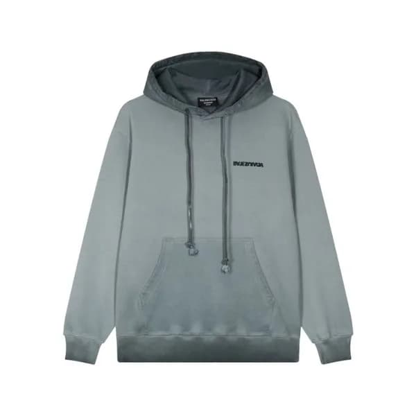발렌시아가 남/녀 캐쥬얼 블루 후드티 - Balenciaga Unisex Blue Hood… - 1