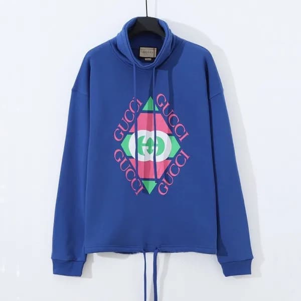 구찌 남/녀 트렌디 블루 후드티 - Gucci Unisex Blue Hoodie - gu… - 1