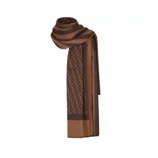 펜디 남/녀 브라운 머플러 - Fendi Unisex Brown Muffler - fe01… - 1