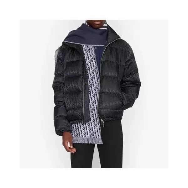 디올 남성 네이비 양면 머플러 - Dior Mens Navy Muffler - dio49x - 1