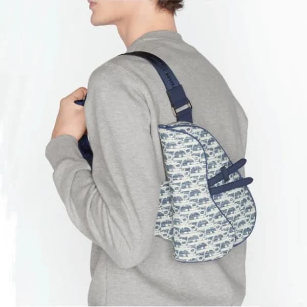 디올 남성 블루 새들백 - Dior Men Blue Saddle Bag - di177x - 1
