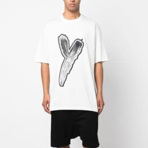 요지야마모토 남성 화이트 크루넥 반팔티 - Y3 Mens White Tshirts - y3…