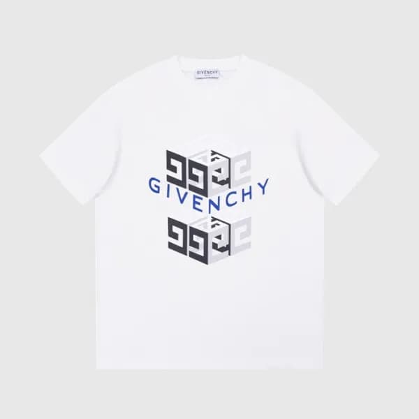 지방시 남성 크루넥 화이트 반팔티 - Givenchy Mens White Short Sle… - 1
