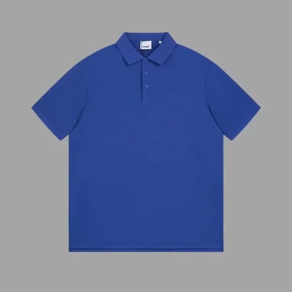 버버리 남성 블루 크루넥 반팔티 - Burberry Mens Blue Short Sleev… - 1