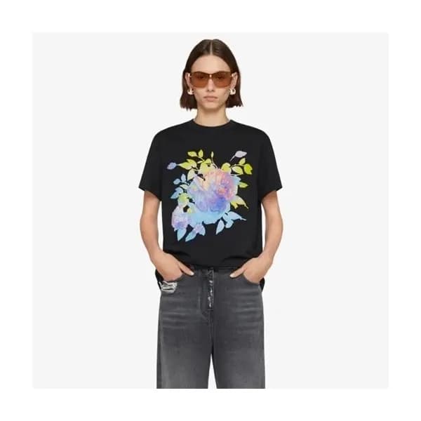 지방시 남성 크루넥 블랙 반팔티 - Givenchy Mens Black Short Slee… - 1
