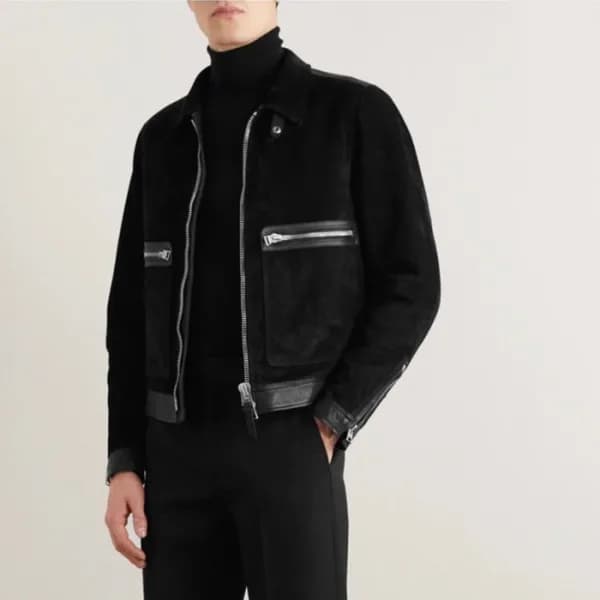 톰포드 남성 블랙 가죽 자켓 - Tomford Mens Black Jackets - tof… - 1