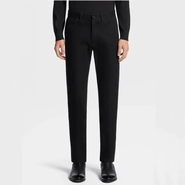 에르메네질도 제냐 남성 트렌디 블랙 청바지 - Ermenegildo Zegna Mens B… - 1