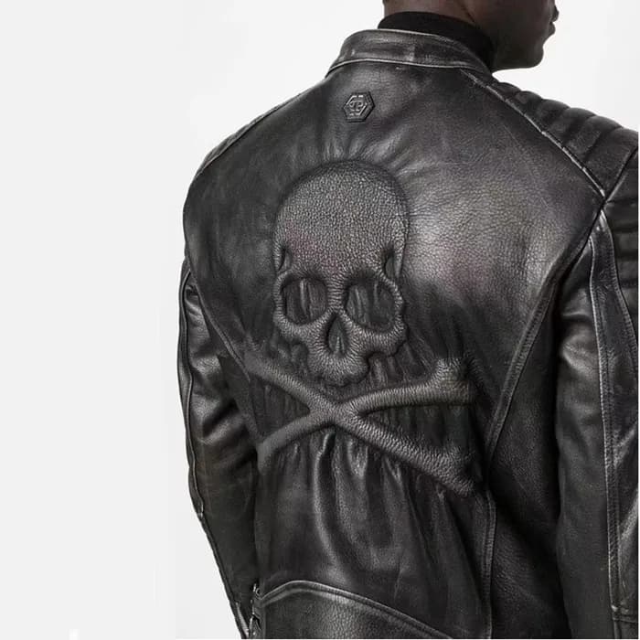필립플레인 남성 블랙 가죽 자켓 - Philipp Plein Mens Black Jacke… - 1