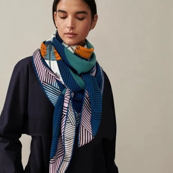 에르메스 여성 블루 스카프 - Hermes Womens Blue Scarf - he502x - 1