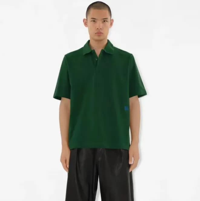 버버리 남성 그린 폴로 반팔티 - Burberry Mens Green Tshirts - b… - 1