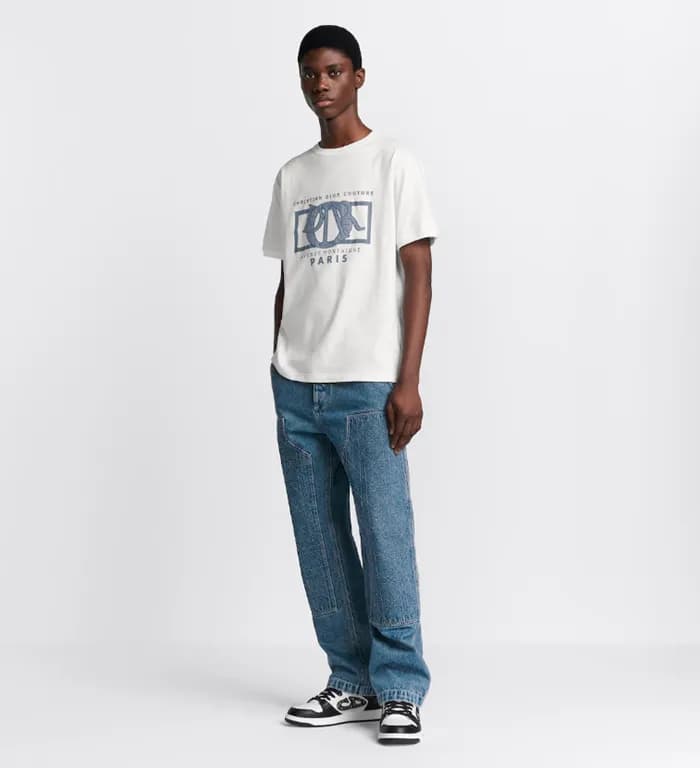 디올 남성 화이트 반팔티 - Dior Mens White Tshirts - dic309x - 1