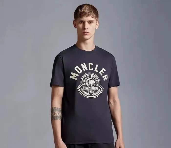 몽클레어 남성 블랙 반팔 티셔츠 - Moncler Mens BLack Tshirts - m… - 1