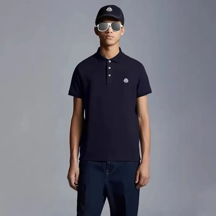 몽클레어 남성 네이비 폴로 반팔티 - Moncler Mens Navy Tshirts - m… - 1