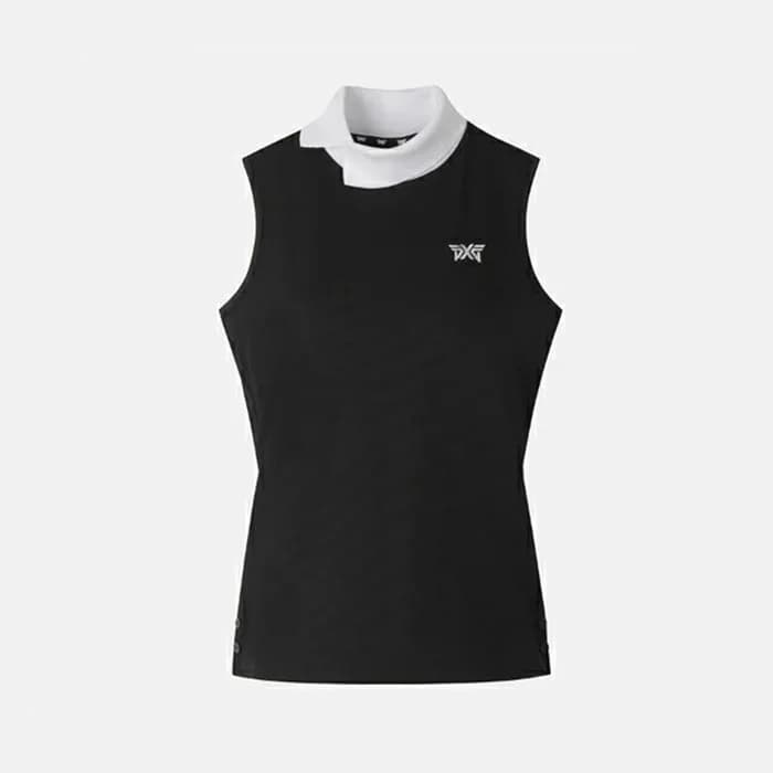 PXG × KJG 여성 하이넥 슬리브리스 티셔츠 - gol1005x - 1