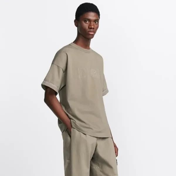 디올 남성 베이지 반팔 티셔츠 - Dior Mens Beige Tshirts - dic10… - 1