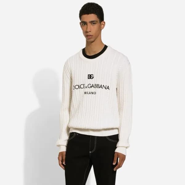 돌체앤가바나 남성 라운드 스웨터 - Dolce&Gabbana Mens Round Sweat… - 1