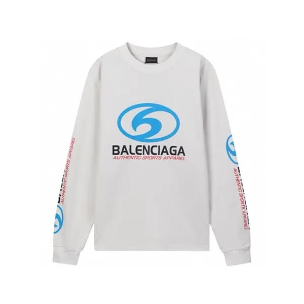 발렌시아가 남성 라운드 긴팔티 - Balenciaga Mens Round Tshirt - … - 1