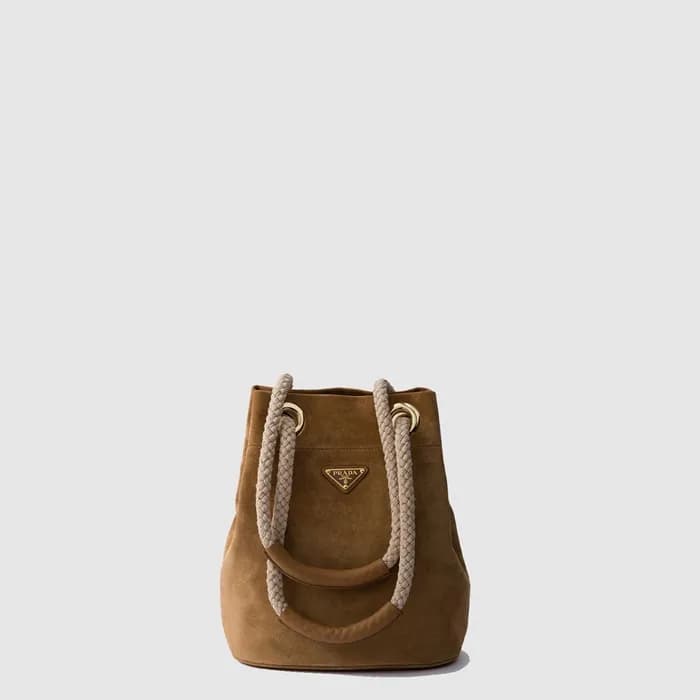 프라다 여성 마리너 스웨이드 스몰 버킷백 1BE082 - Prada Womens Marin… - 1