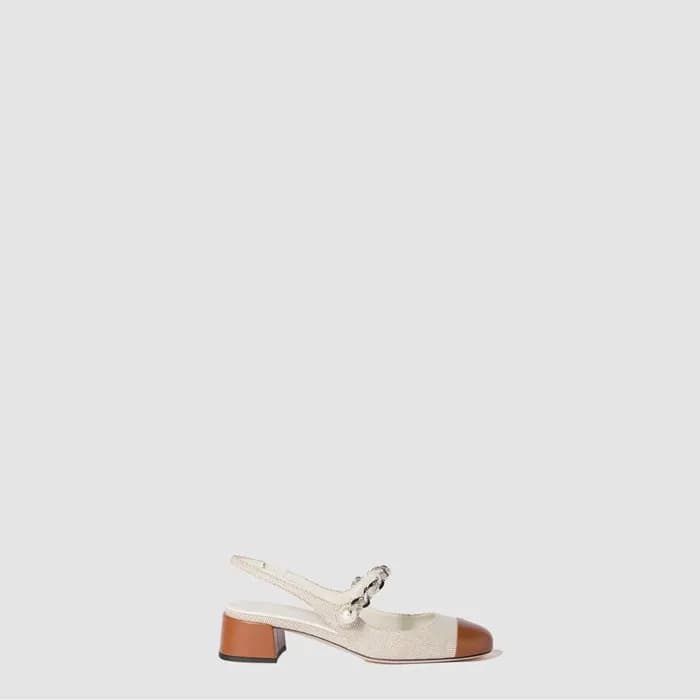 미우미우 여성 가죽 슬링백 펌프스 - Miu Miu Womens Leather Slingb… - 1