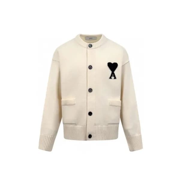 아미 남/녀 라운드 가디건 - Ami Unisex Round Cardigan - amc85… - 1