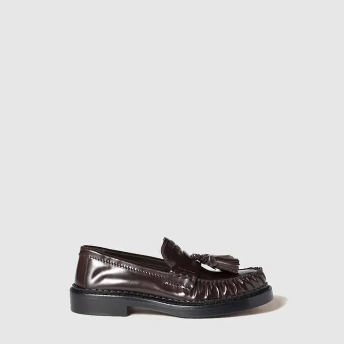 미우미우 여성 폴리시드 가죽 테슬 로퍼 - Miu Miu Womens Polished Le… - 1