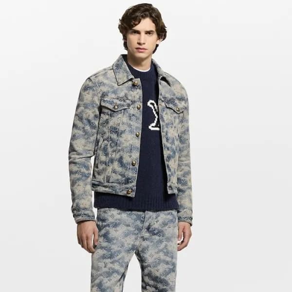 루이비통 남성 데님 자켓 - Louis vuitton Mens Denim Jacket - … - 1