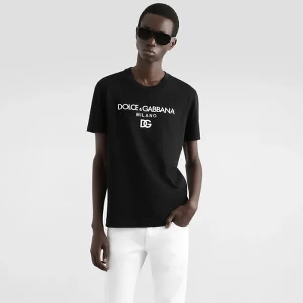 돌체앤가바나 남성 라운드 반팔 티셔츠 - Dolce&Gabbana Mens Round Ts… - 1