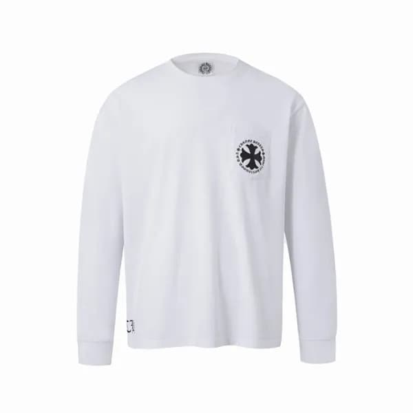 크롬하츠 남성 라운드 긴팔티 - Chrome Hearts Mens Round Tshirt … - 1
