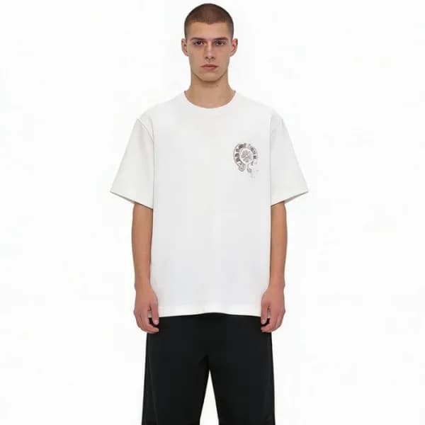 크롬하츠 남성 라운드 반팔티 - Chrom Hearts Mens Round Tshirt -… - 1