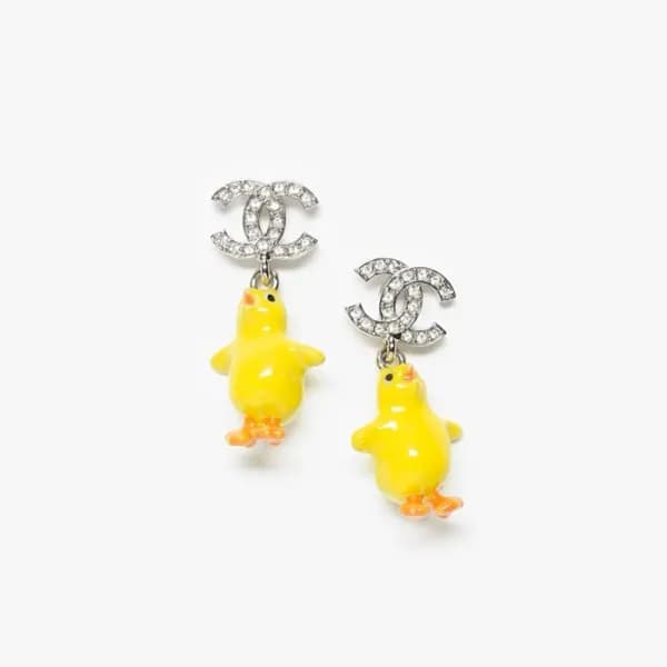 샤넬 여성 CC 병아리 펜던트 이어링 - Chanel Womens CC Baby Chick… - 1