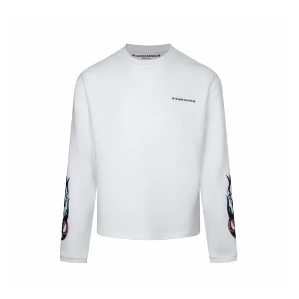 크롬하츠 남성 라운드 긴팔티 - Chrome Hearts Mens Round Tshirt - chc16617x - 1