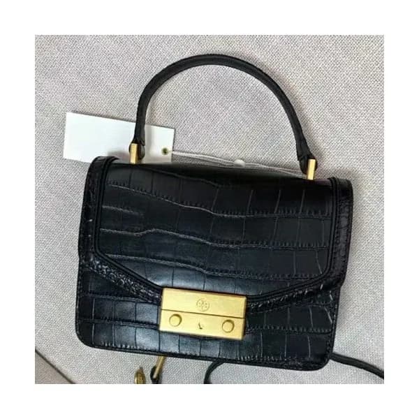 Tory Burch Leather Black Juliette Top Handle Shoul… - 1
