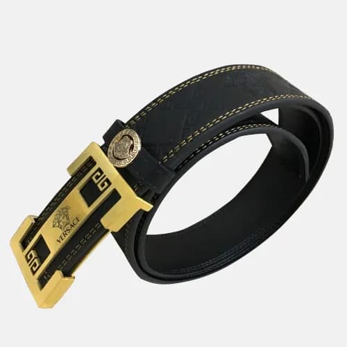 Versace 2019 Mens Palazzo Medusa Steel Buckle Leat… - 1