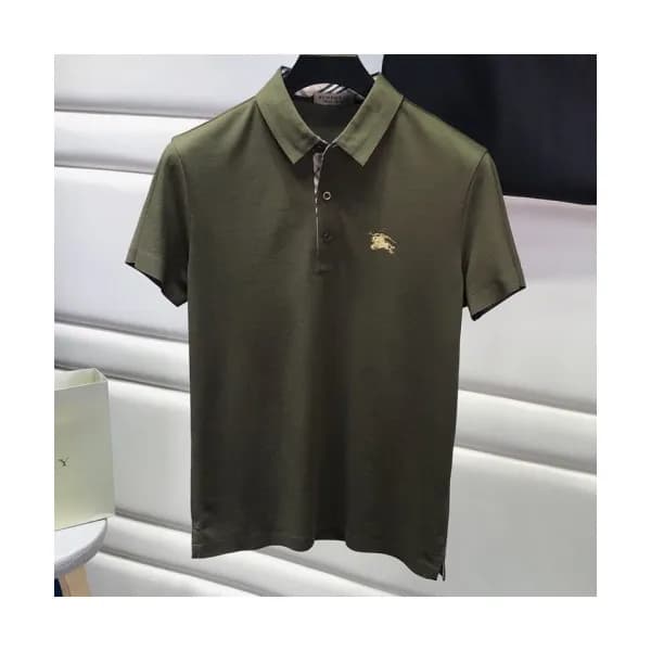 Burberry 2019 Mens Embroidery Logo Polo Cotton Sho… - 1