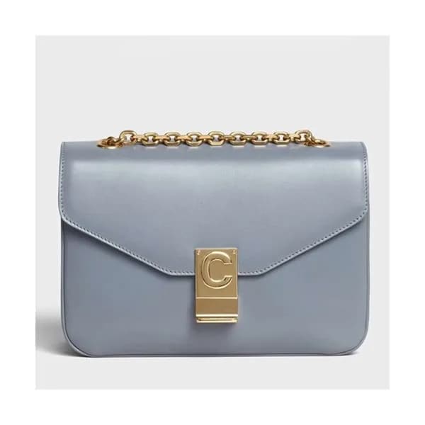 Celine C Leather Chain Shoulder Bag,22CM - 셀린느 C 레… - 1