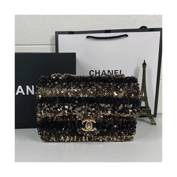 [블링블링 시선강탈]Chanel Women Chain Spangles & Leather S… - 1