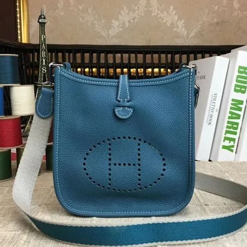 Hermes Evelyne Togo Leather Mini Shoulder Bag,17cm… - 1